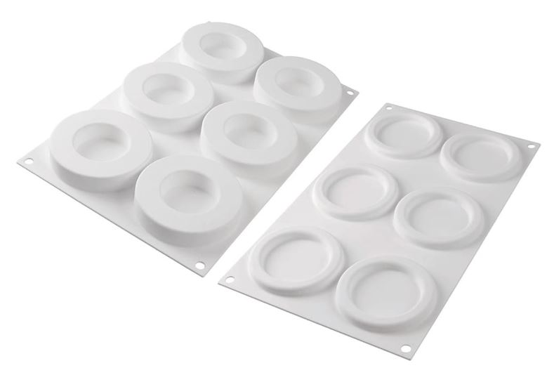 MOLDE SILICONE ANEIS C/ 6 CAVIDADES 30X17,5 CM