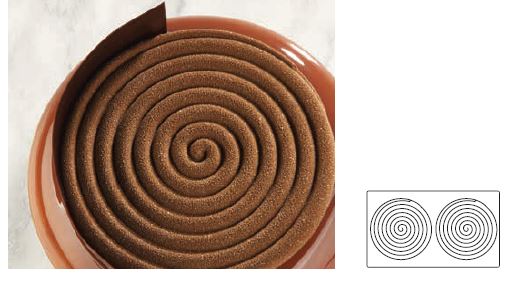 MOLDE SILICONE C/ 2 CAVIDADES ESPIRALø 14 CM 30X17,5 CM