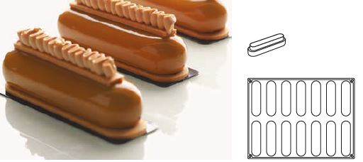 MOLDE SILICONE C/ 14 CAVIDADES OVAL 12,8X3 CM40X30 CM